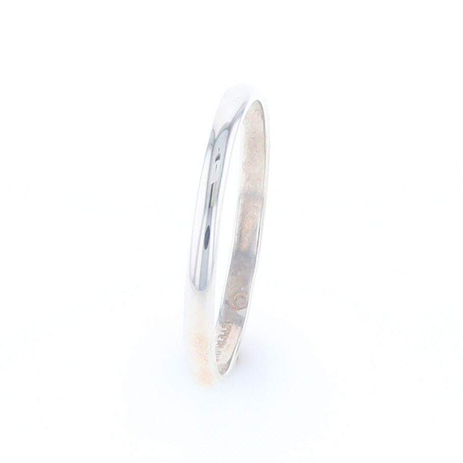 Men's Flat Silver Wedding Band