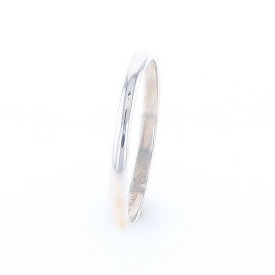 Men's Flat Silver Wedding Band