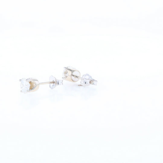 Moissanite Solitaire Stud Earrings