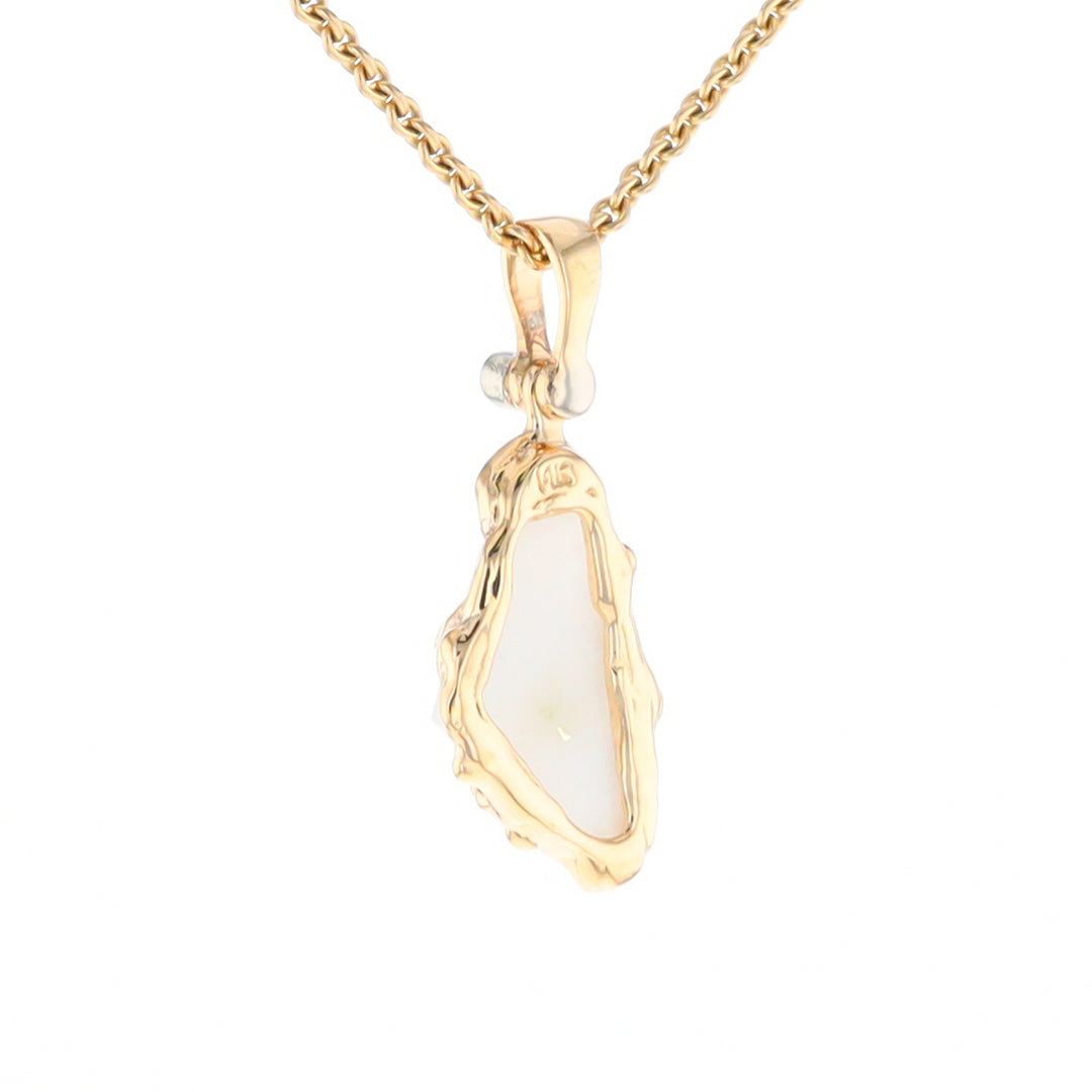 Gold Quartz Freeform Pendant (G2)