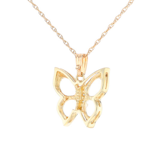 Diamond Butterfly Pendant