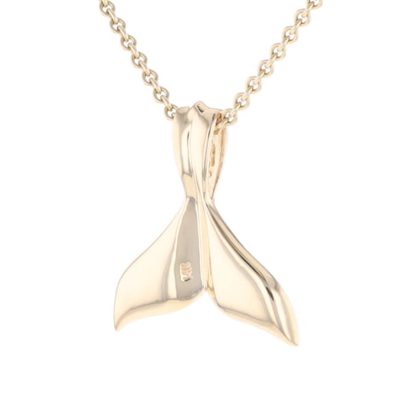 Whale Tail Gold Nugget Pendant