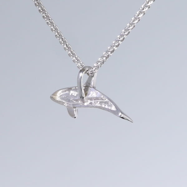 Opal Pendant Inlaid Realistic Orca Killer Whale Design