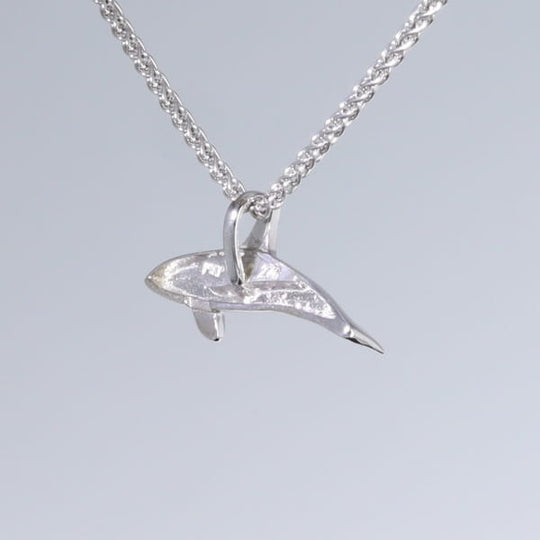 Opal Pendant Inlaid Realistic Orca Killer Whale Design