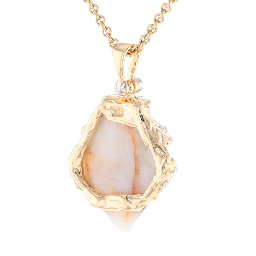 Rough Gold Quartz Free Form Pendant