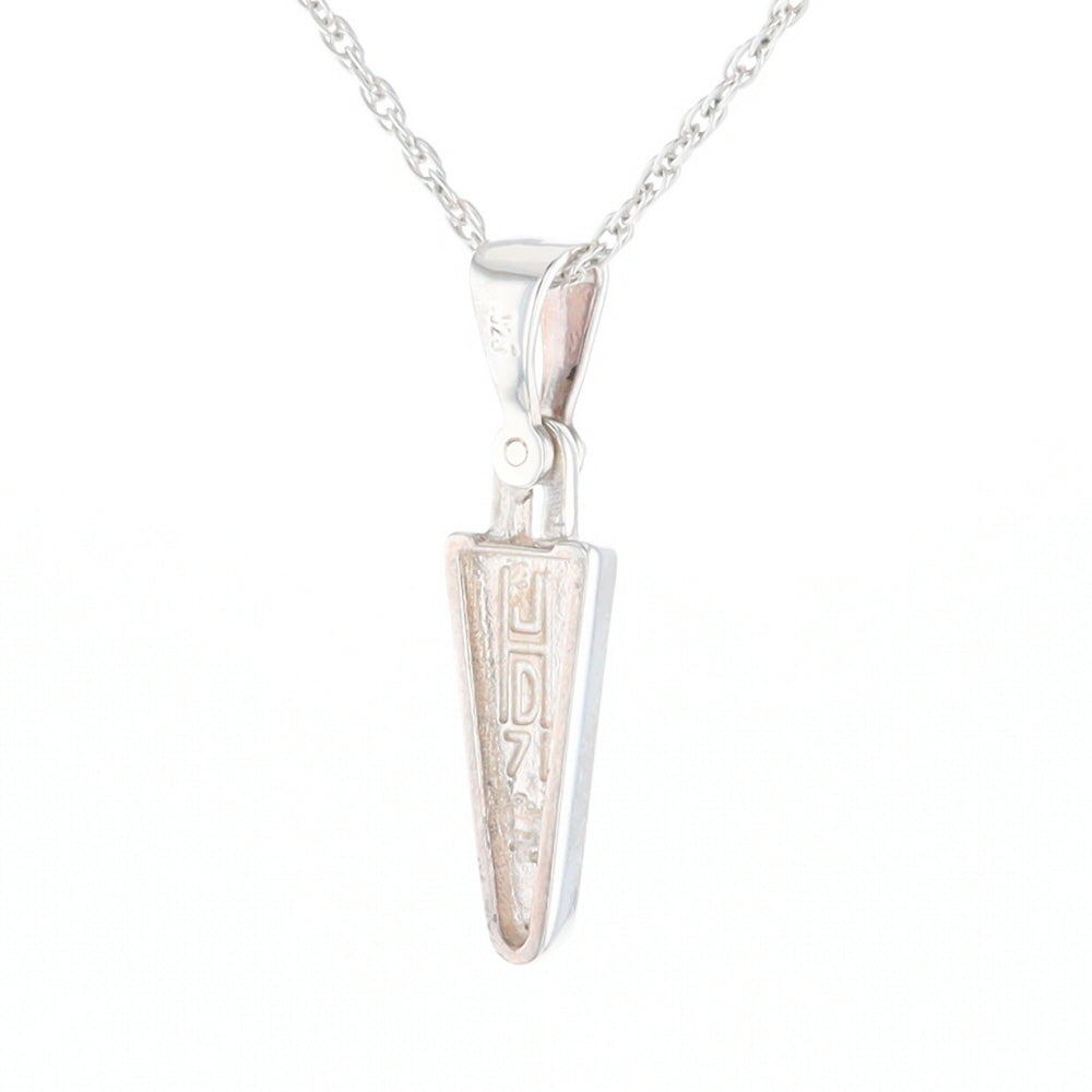 Gold Quartz Upside Down Triangle Pendant