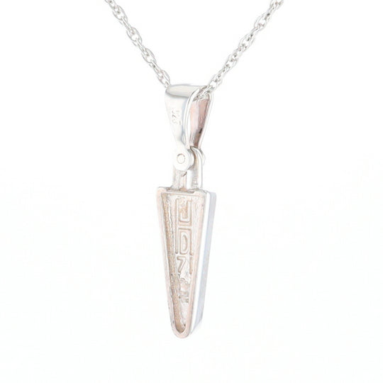 Gold Quartz Upside Down Triangle Pendant