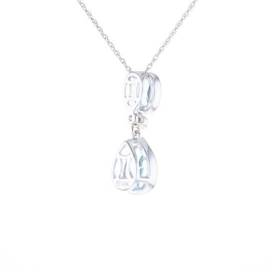 Oval and Pear-Shaped Aquamarine Pendant