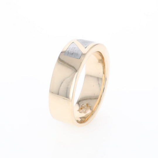 Meteorite Ring, 3 Section Inlaid Design