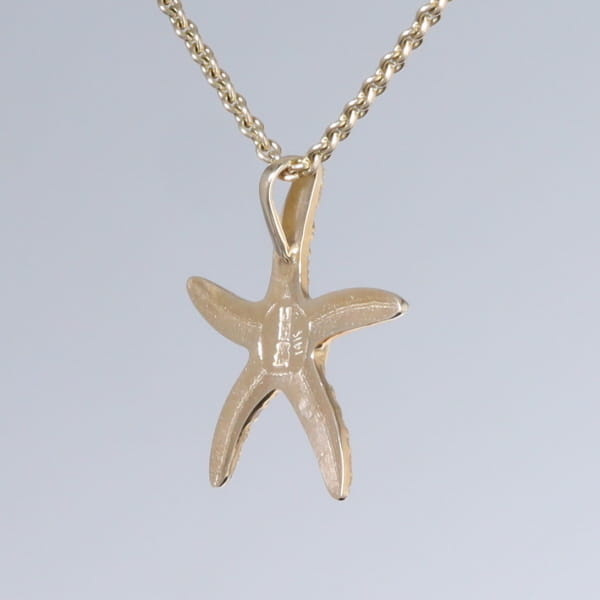 Opal Pendant Inlaid Realistic Star Fish Sea Life Design