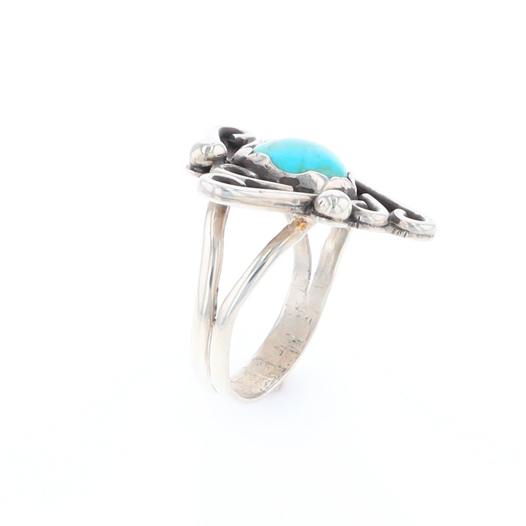 Triangle Design Turquoise Ring