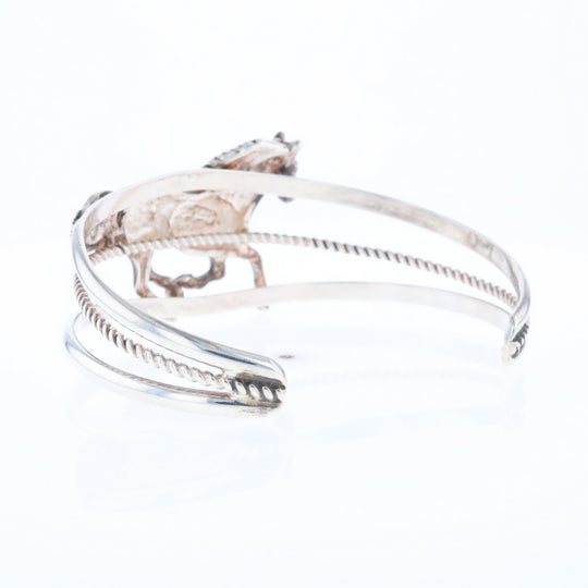 Silver Horse Native Cuff Bracelet