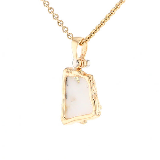 Gold Quartz Freeform Pendant (G2)