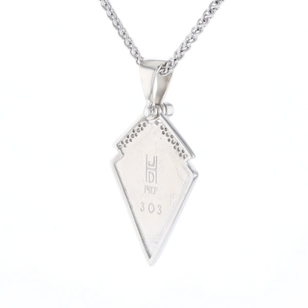 Pietersite Kite Shaped Inlaid Pendant with 0.19ctw Diamonds