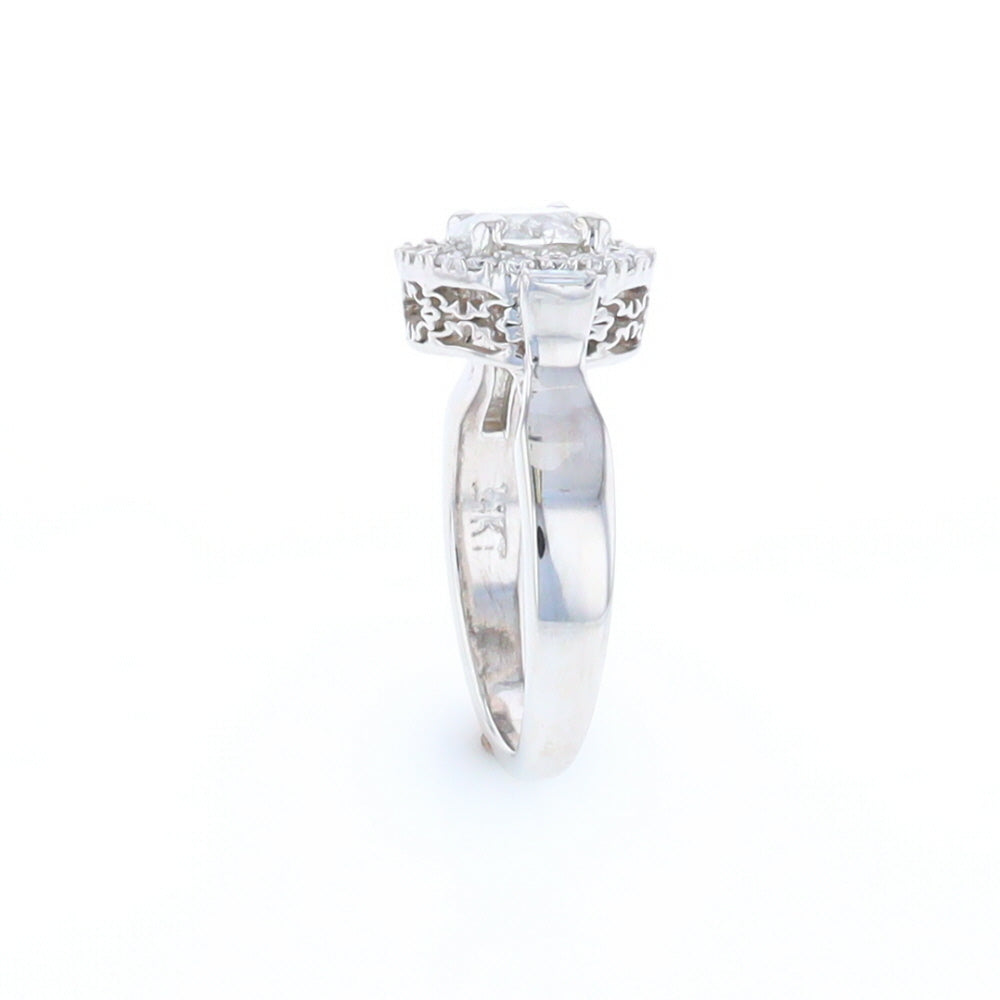 Salt and Pepper Diamond Engagement Ring