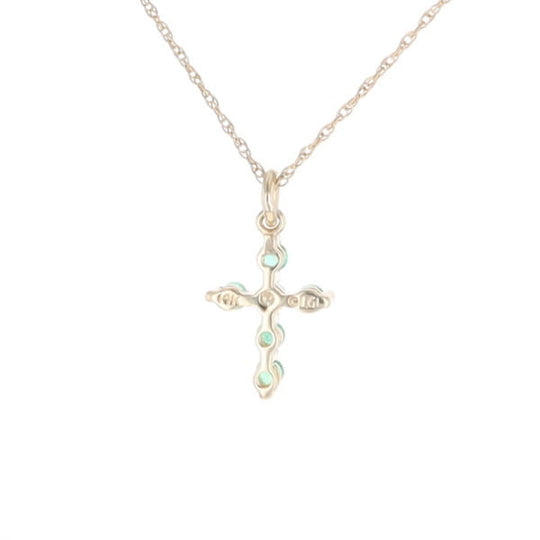 Small Emerald Cross Pendant