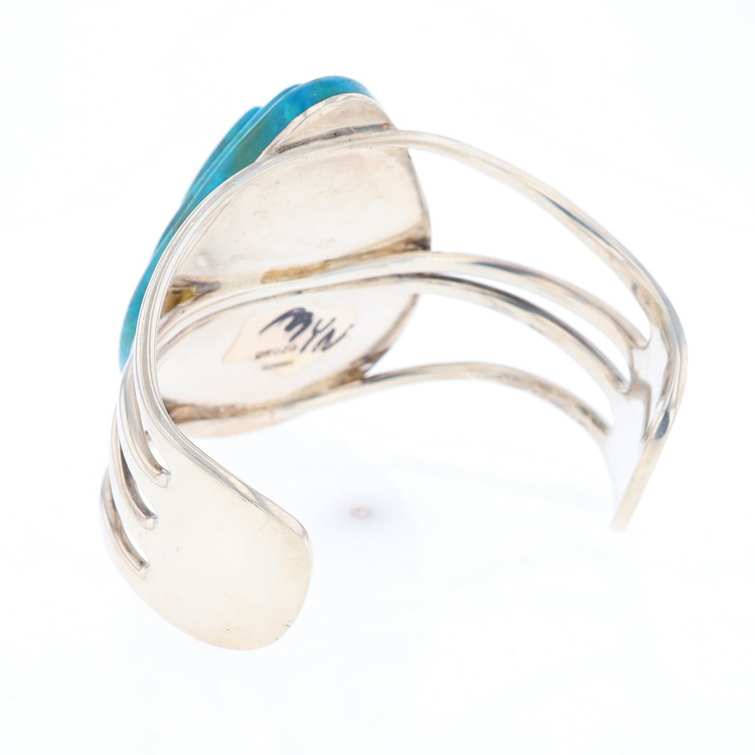 3-Layer Turquoise Raindrop Sterling Silver Cuff