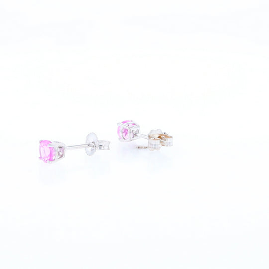 Pink Sapphire Stud Earrings