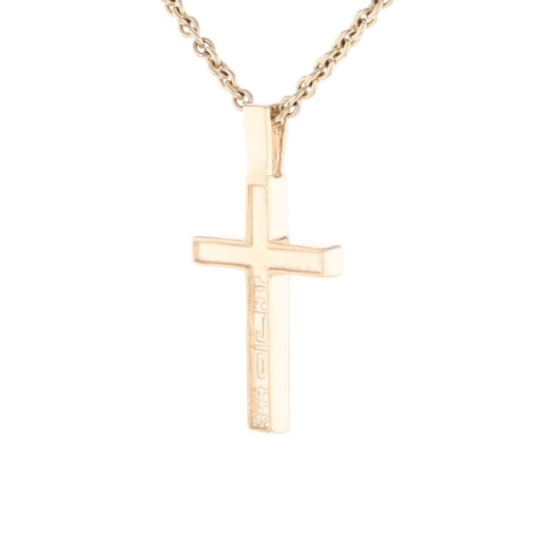 Three Section Gold Quartz Cross - G2