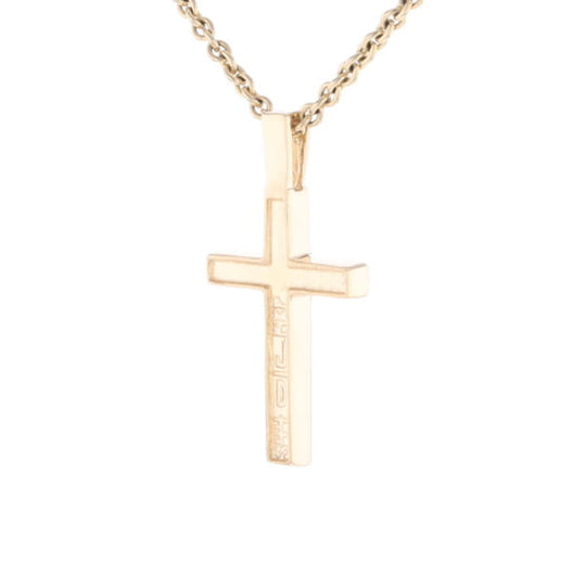 Three Section Gold Quartz Cross - G2