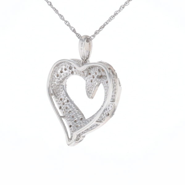 Frosted Diamond Heart Necklace