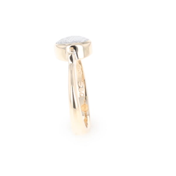 Meteorite Oval Inlay Ring