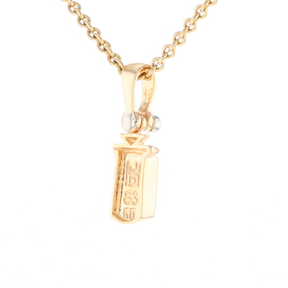 Gold Quartz Banner Shaped Pendant