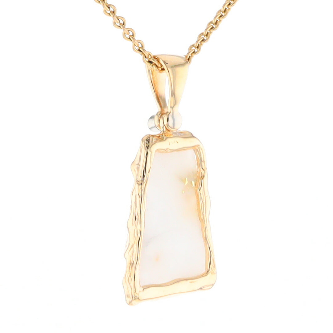 Gold Quartz Freeform Pendant  (G2)