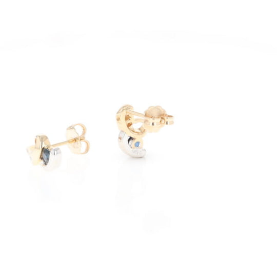 Blue Sapphire Swirl Earrings