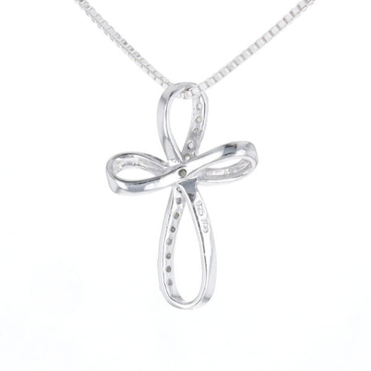Open Loop Cross Necklace