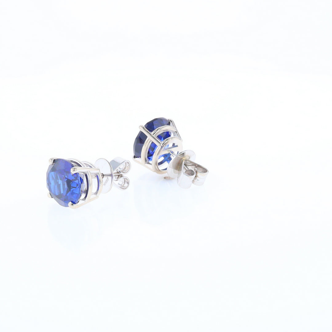 Imitation Sapphire Stud Earrings