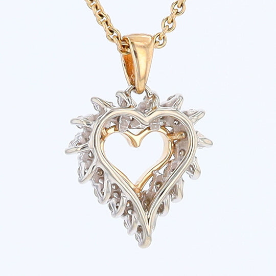 Yellow Gold Diamond Heart Pendant