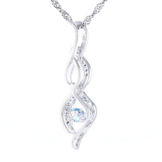 Floating Topaz Twisted Necklace