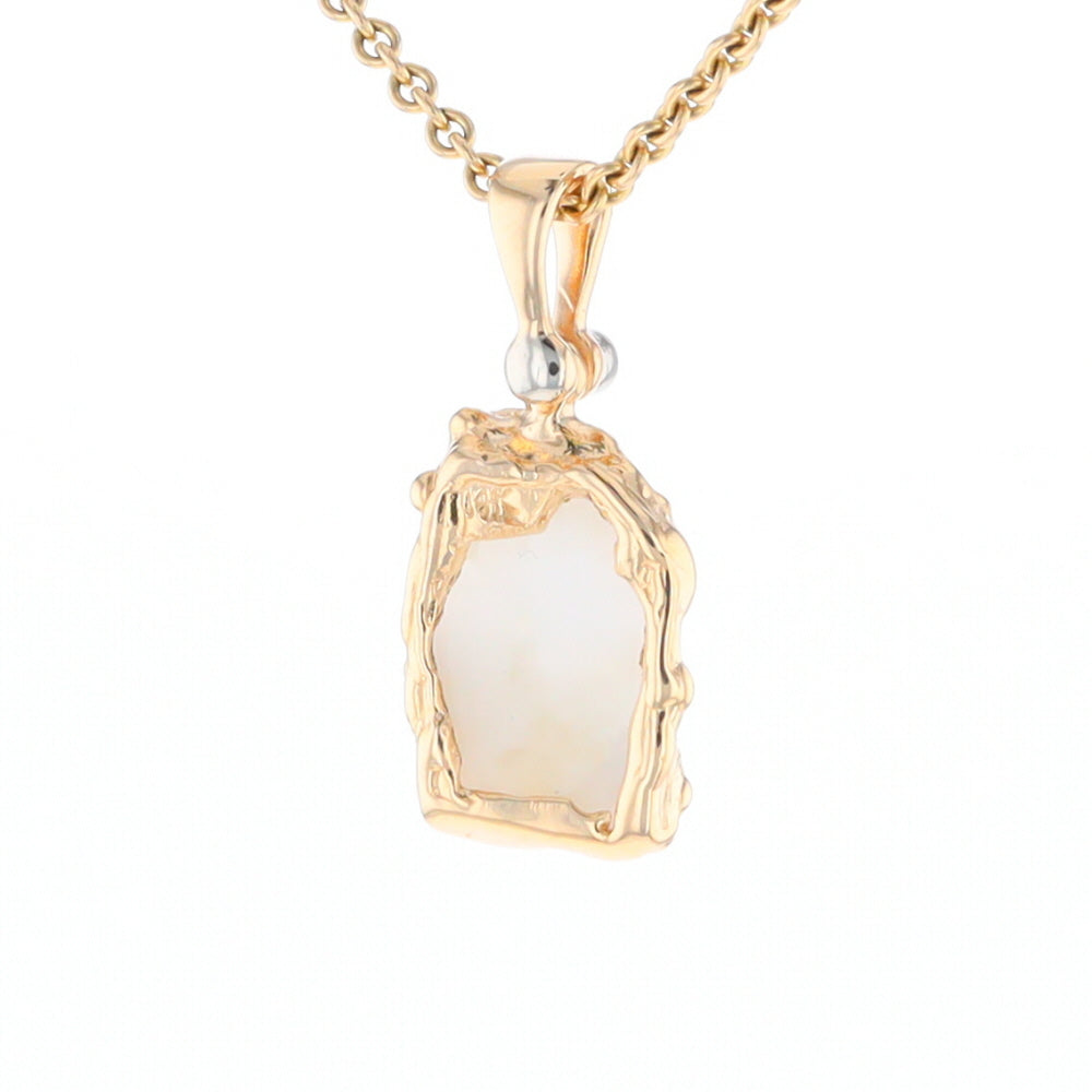 Rough Gold Quartz Freeform pendant