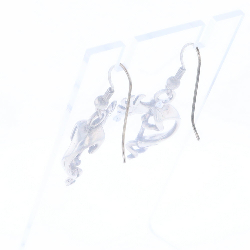 Silver Kokopelli Dangle Earrings