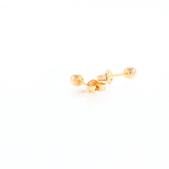 Gold Ball Stud Earrings