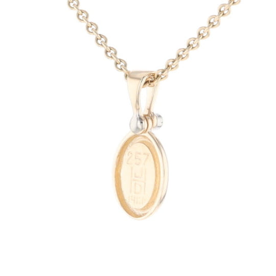 Natural pietersite oval inlaid .02ctw diamond pendant