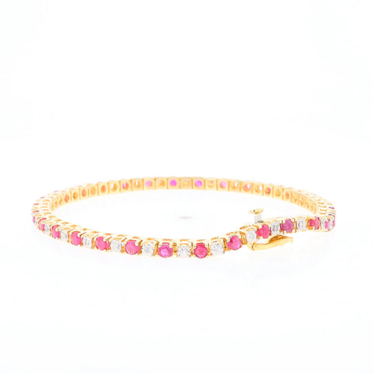 Ruby and Diamond Tennis Bracelet