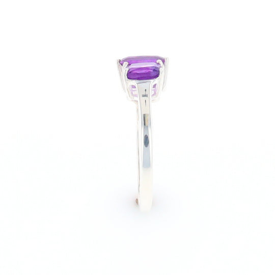 3-Stone Amethyst Ring