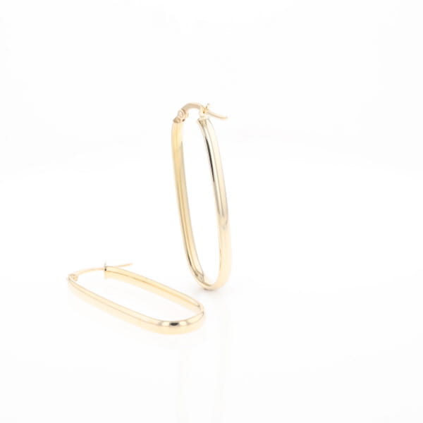 Flat Saddleback Hoop Earrings