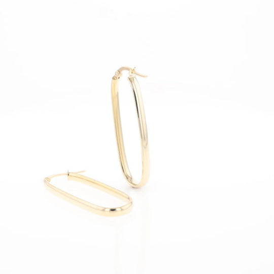 Flat Saddleback Hoop Earrings
