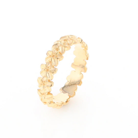 Gold Flower Eternity Ring