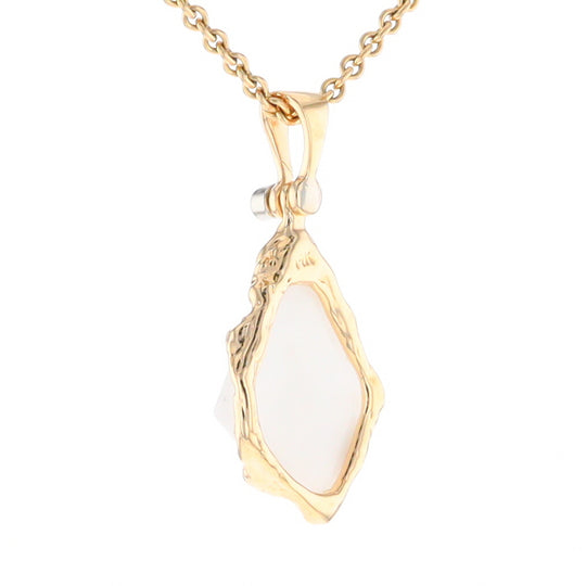 Gold Quartz Freeform Pendant (G2)