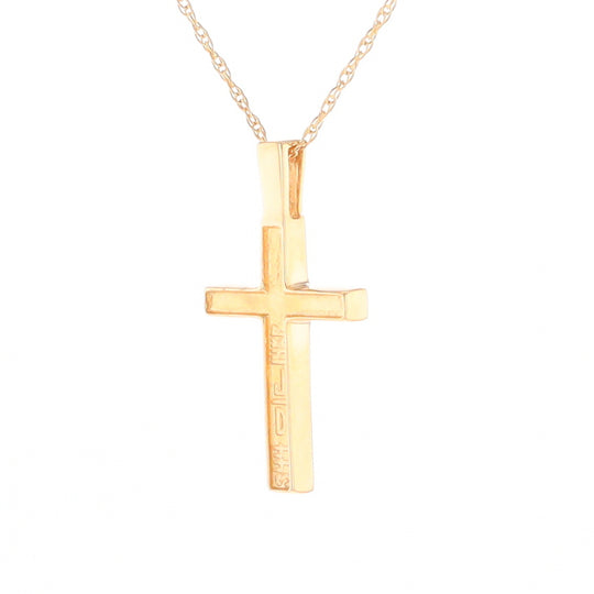 Three Section Gold Quartz Cross - G2