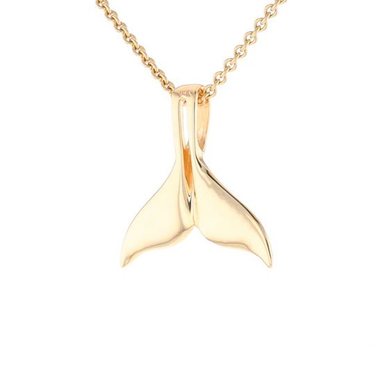 Whale Tail Necklaces Natural Gold Quartz and Nuggets Inlaid Pendant