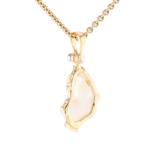 Gold Quartz Freeform Pendant (G2)