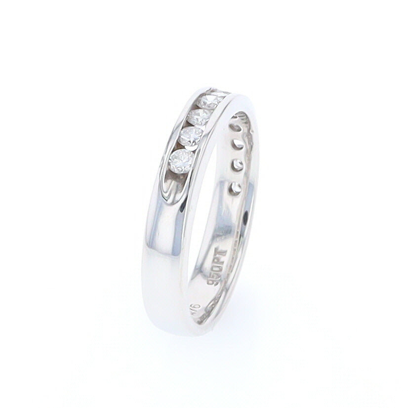 Platinum Channel Set Diamond Wedding Band