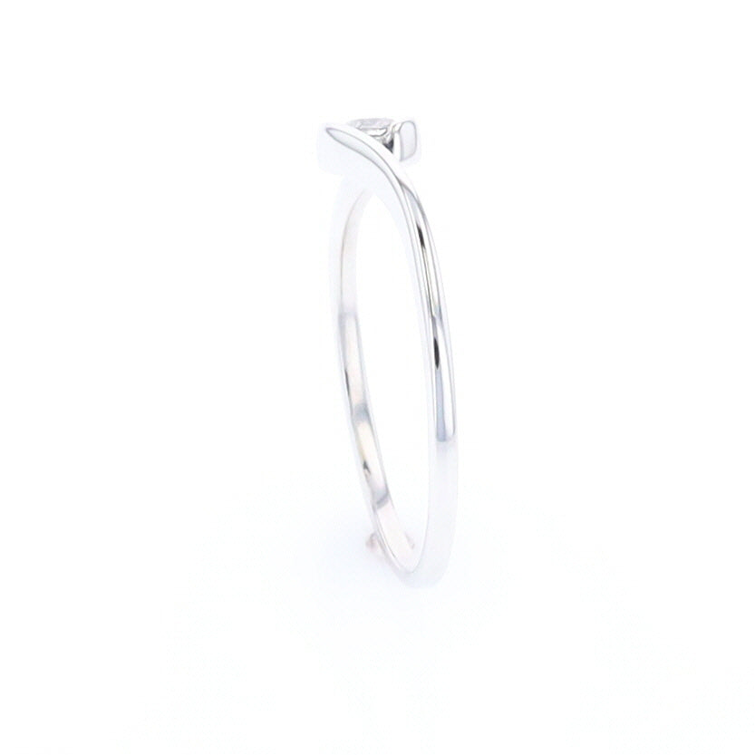 White Gold Wrap Solitaire Ring