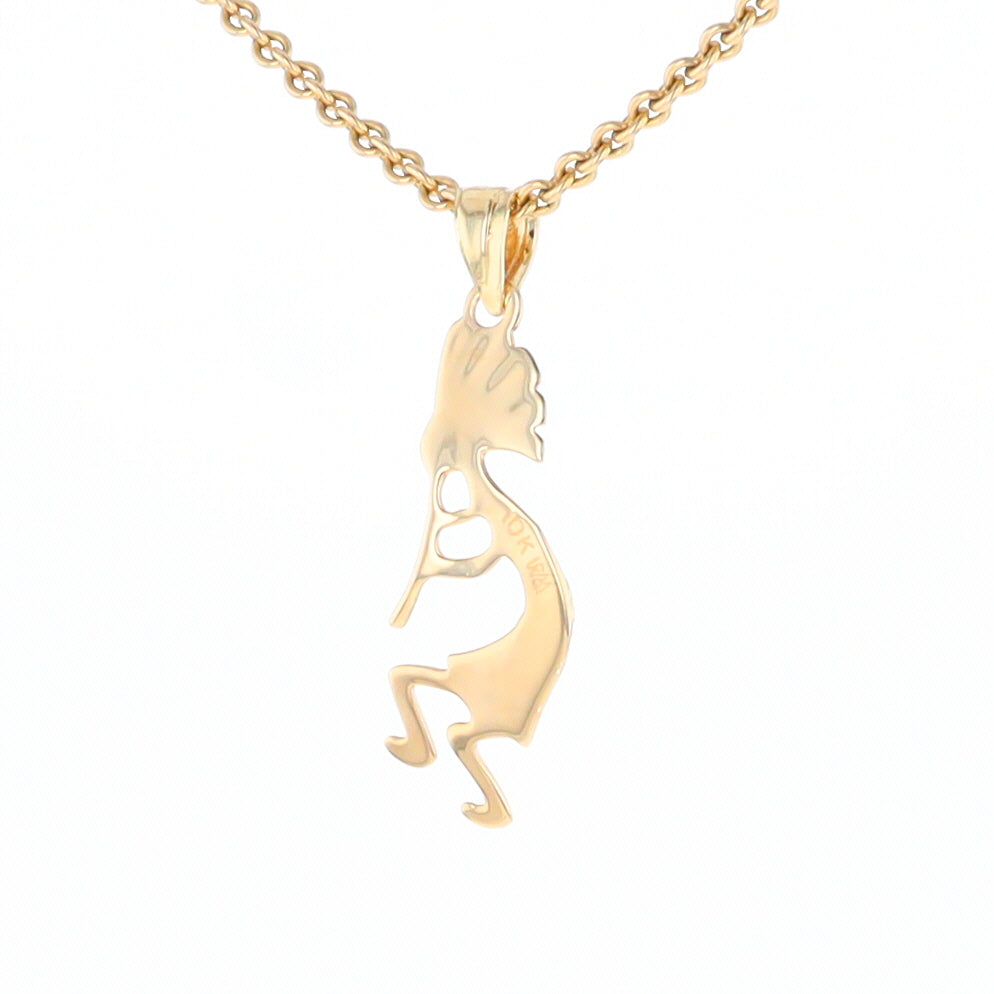 Black Hills Gold Yellow & Rose Gold Kokopelli Pendant