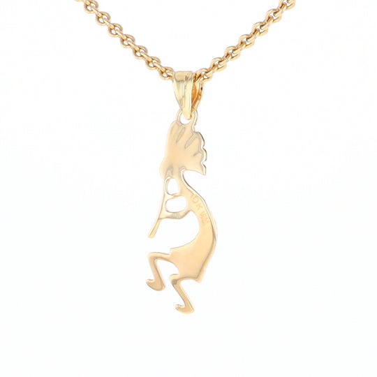 Black Hills Gold Yellow & Rose Gold Kokopelli Pendant